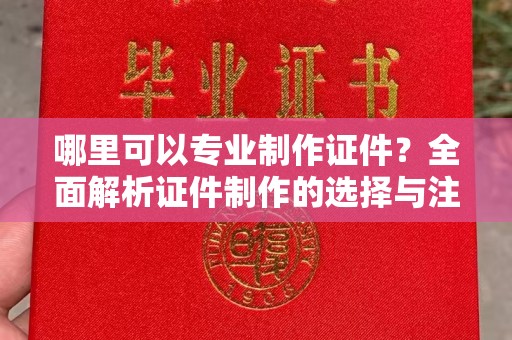 铁东哪里可以专业制作证件？全面解析证件制作的选择与注意事项
